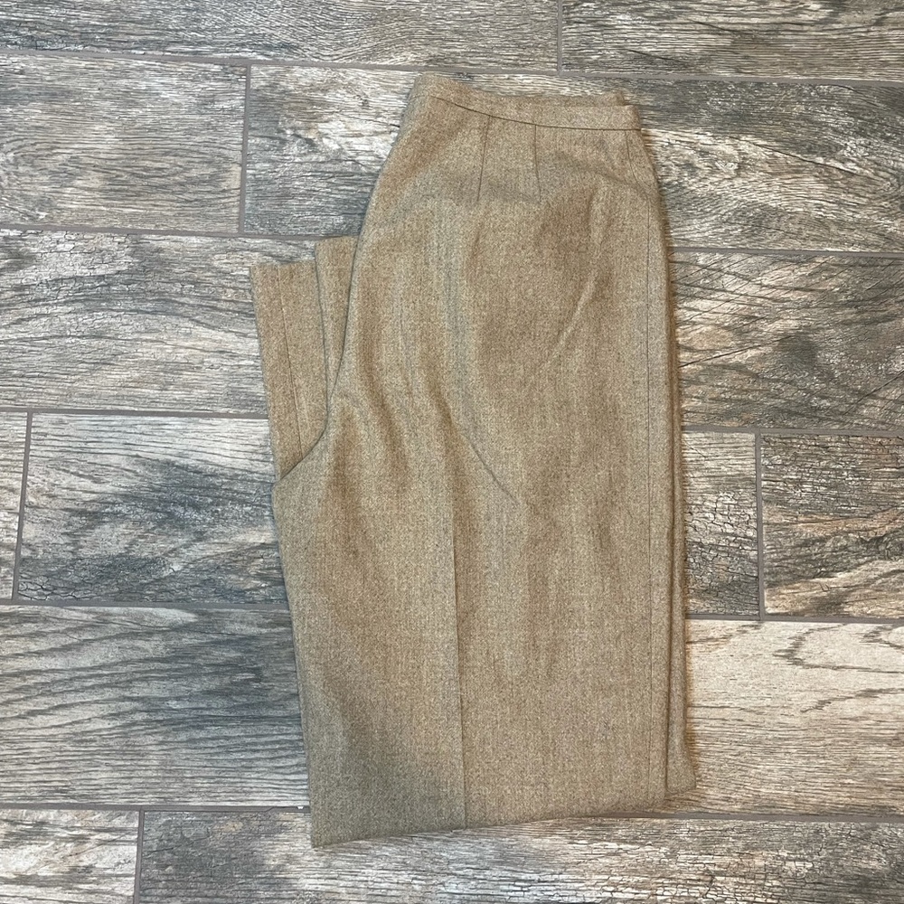 Vintage Liz Claiborne wool lined trousers tan size 12